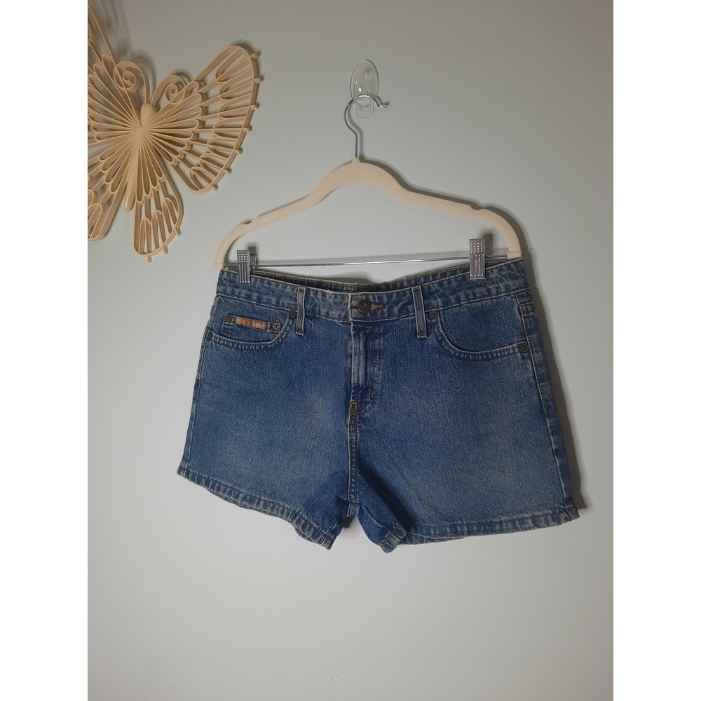 Vintage LEI Denim Shorts Medium Wash Blue Y2K Cotton Jean Shorts Womens Size 13